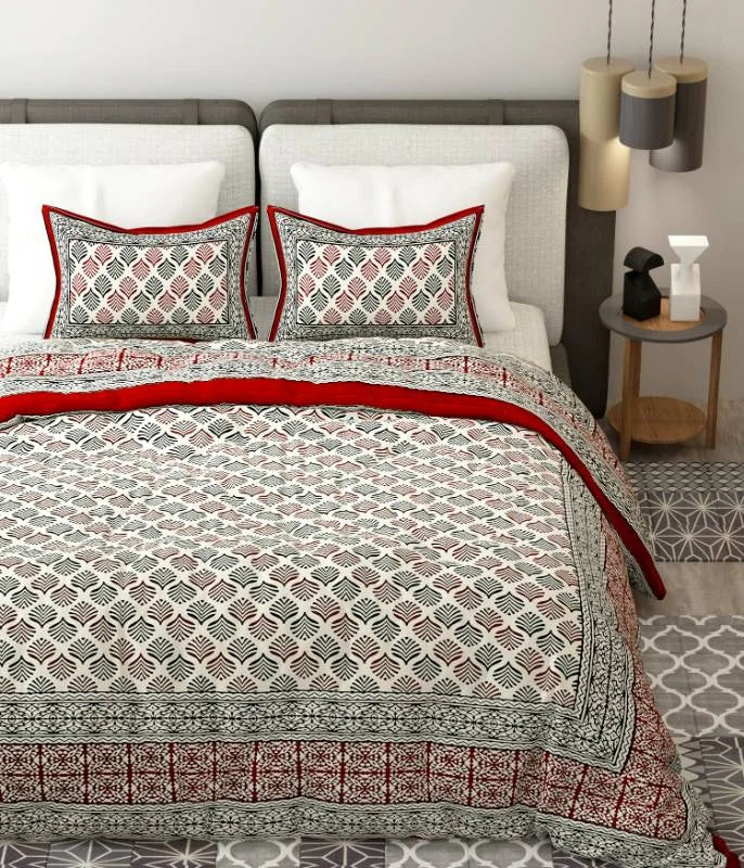 Terracotta Red King Size Bedsheet