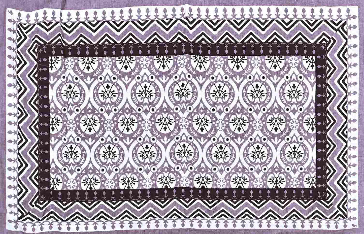 Print Root Classic Purple King Size Cotton Bedsheet