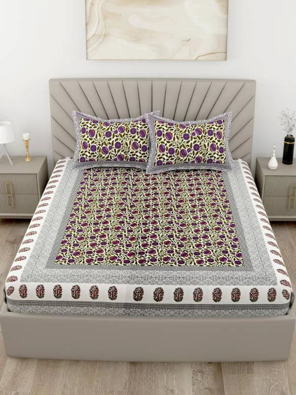 Vibrant Purple Super King Size Bedsheet